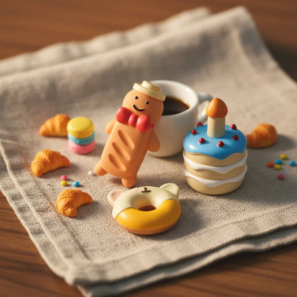 ginger man and cup cake shaped toys